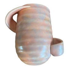 Antique Shorter and Sons Hand Crafted Wall Hanging Flower Vase Beige 18 X 14 Cm