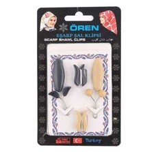 2 Pairs Safe Scarf Pins + 4