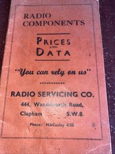 Radio components price And Data radio Servicing Co. vintage