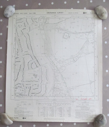 Vintage map heron way - os,
