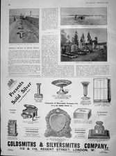 Original Old Antique Print