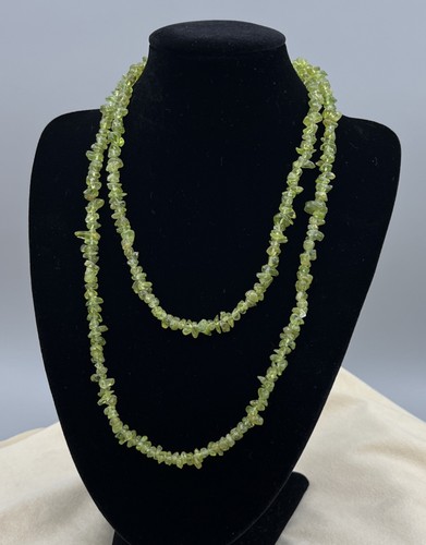 Natural peridot chip bead - natural,