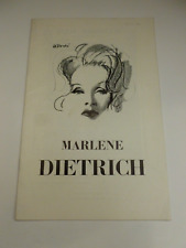 Marlene Dietrich Golders Green Theatre Program 1966