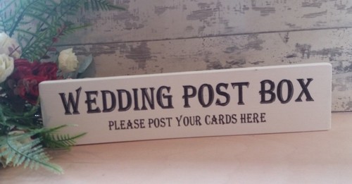 Wedding post box sign - box, free