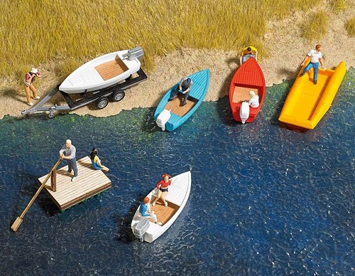 Small boat set ho gauge - 6,