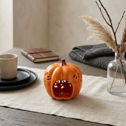 Decorative pumpkin tealight - decorative,