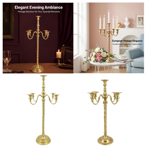 Gold floor candle holder - floor,