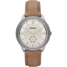 Fossil Ladies Watch With Brown Leather Strap - Reduced Xmas Price
