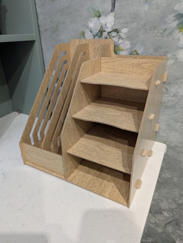 Wooden desktop organiser - wooden,