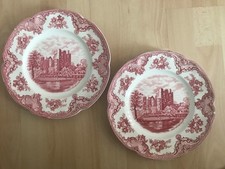 Johnson Brothers Pink Old Britain Castles Dinner Plate x2