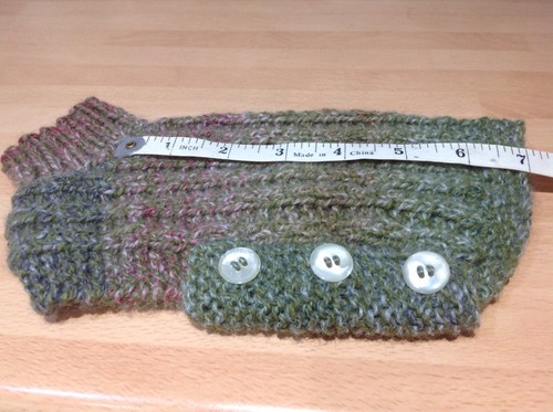 Hand knitted dog - 7'',