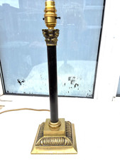 VINTAGE BRASS CORINTHIAN COLUMN TABLE LAMP