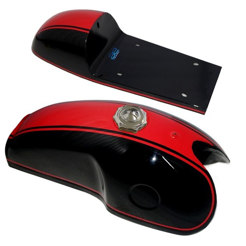 Petrol fuel tank cap red - fuel, black