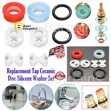 1/2" Replacement Ceramic Disc Silicon Washer Gasket Insert Valve Tap Turn Set UK