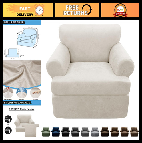 Stretch leather look armchair - stretch,