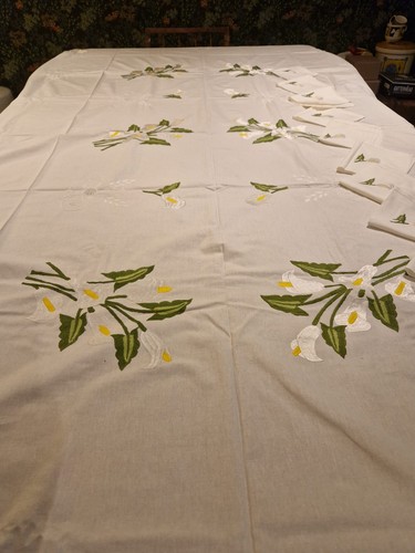 Vintage embroidered arum lily - arum,