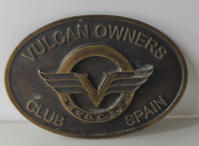 Vulcan Owners Club Spain Plaque Badge Brass Rare One of Kind