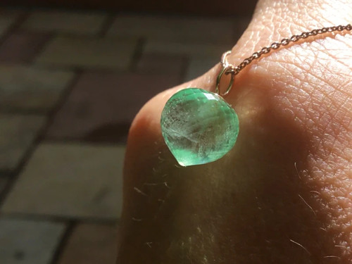 Solid 9ct gold fluorite - gold,