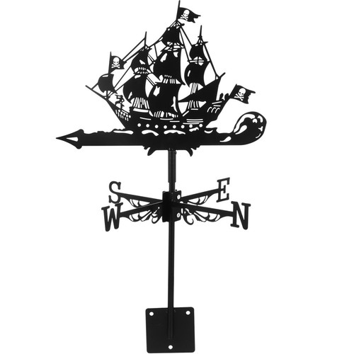 Black iron weather vane wind - iron,