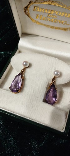 Gold earrings vintage - ct,