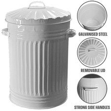 Cream Bin Retro Style Rubbish