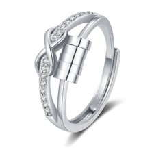 Anxiety Relief Stress Fidget Ball Rotatable Ring Meditation Rings Party Jewelry