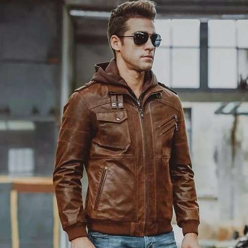 Men genuine real - men's, leather