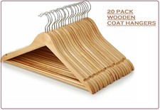 Wooden Coat Hangers 20 Pack