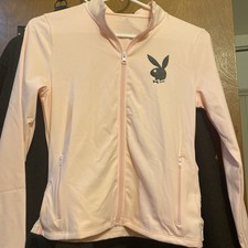 Pink Playboy Zip Up Hooded