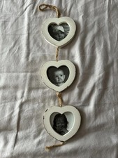 Wooden Hanging Heart Trio
