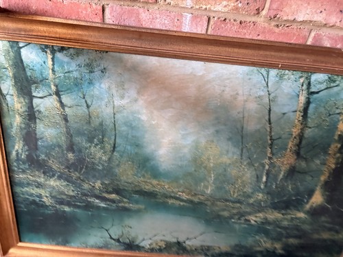 Framed canvas realism painting - framed,