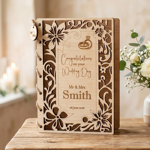 Personalised wooden wedding - personalised,
