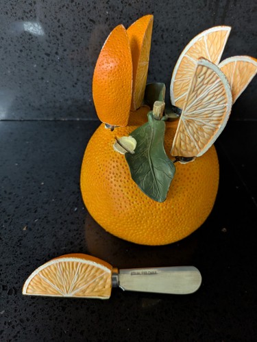 Vintage resin orange shaped - resin,