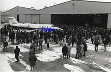 10x8 B&W Photo Learjet 55