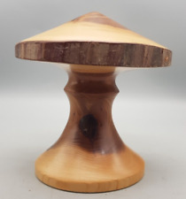 Vintage Isca Woodcrafts, Wales Hand Turned Wooden Mushroom Toadstool (W)