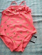 girls swimsuit costume coral