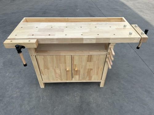 Heavy duty wooden workbench - wooden,