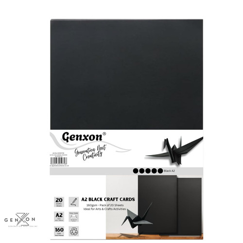 Black craft card large - black,