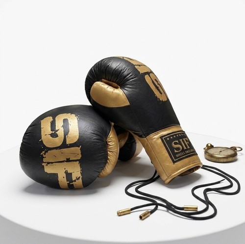 String boxing gloves - string,