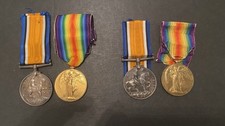 WWI X2 Medal pairs To Brothers