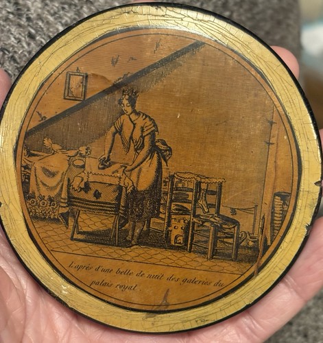 Antique round lady - antique, cleaning