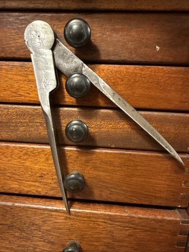 Antique hand forged dividers - antique,