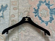 Chanel Black Velvet Logo Hanger Authentic