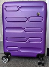 55cm Hard Shell 4 Wheel Spinner Cabin Trolley Hand Luggage Suitcase Purple