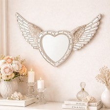 Silver Heart Wall Mirror