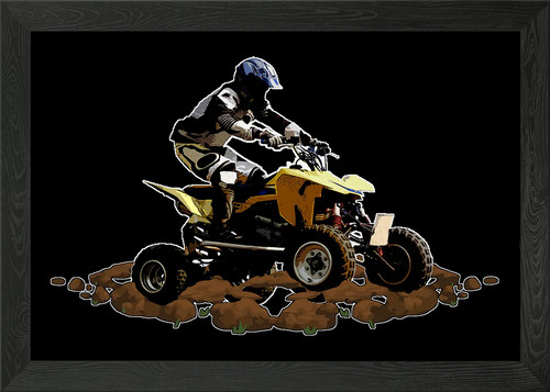 Quad bike atv framed wall - framed,