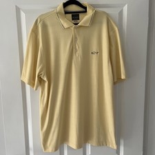 Greg Norman Tasso Elba Golf Polo Shirt - Lovely Condition - Yellow - Play Dry