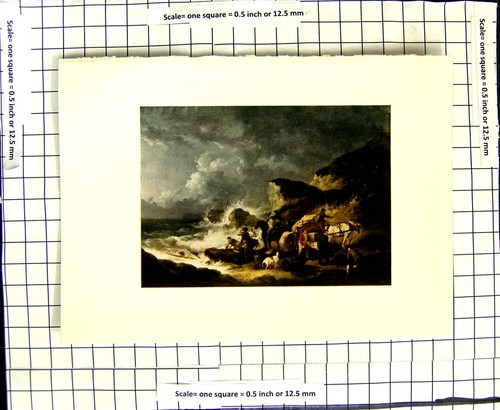 Original old antique print - original,