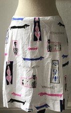 Gorgeous  In The Wash Quirky Dog Print Skirt Size 8 10 Poodle Dachshund