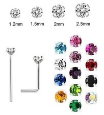 1x CLAW Nose Stud 925 Silver - 0.6mm Thin BEND YOURSELF - 1.2mm up to 4mm